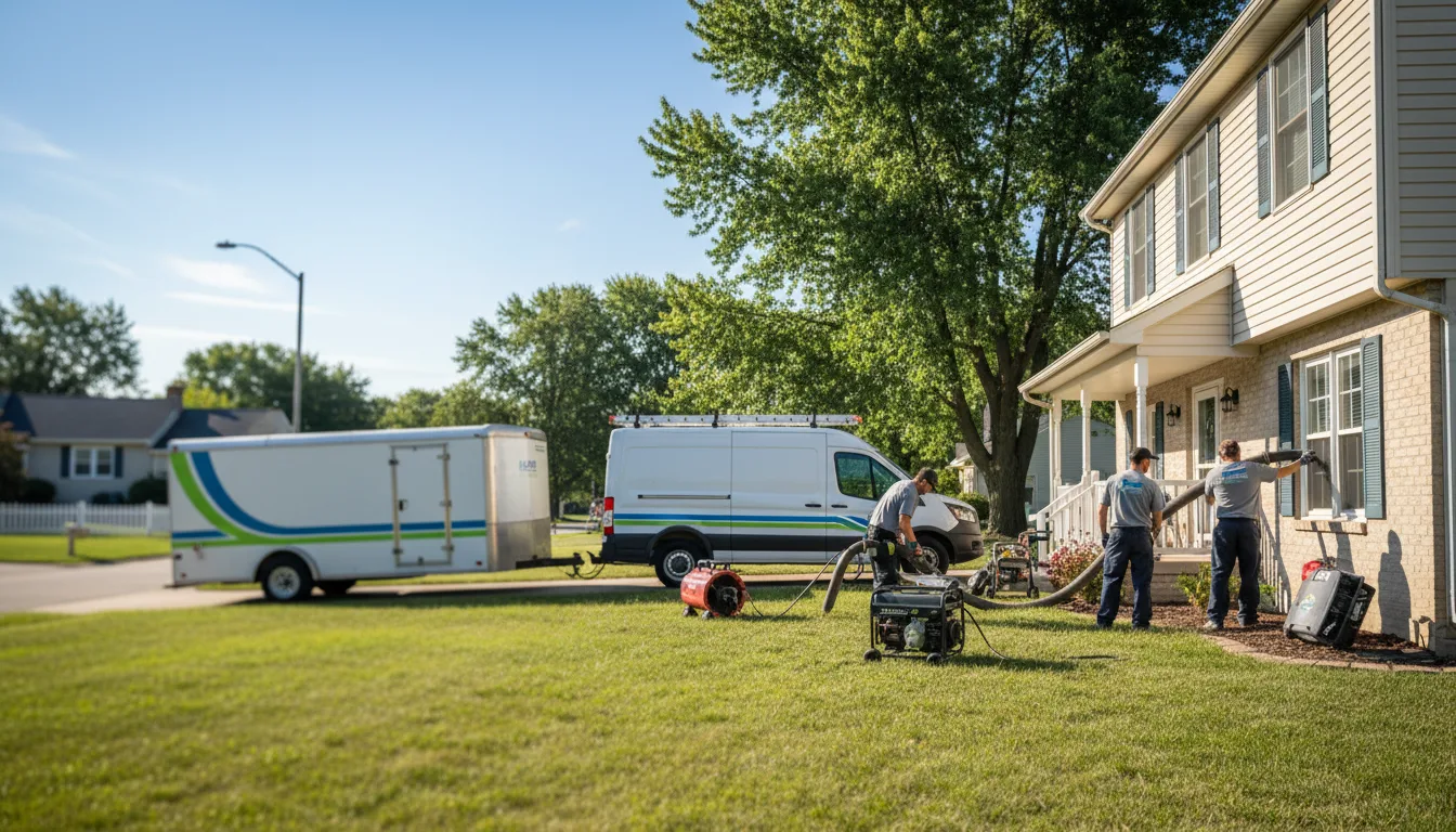 Flooded Basement Restoration And Cleanup With Repair in Dallas City, IL near me